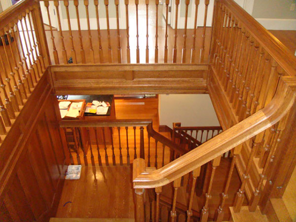 Finished Carpentry Stairway and Railings Fishlin Construction